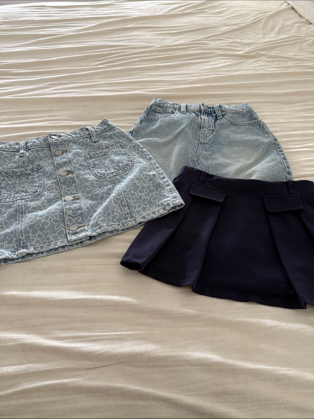 Girls Mini Skirt Collection - Light Denim & Navy